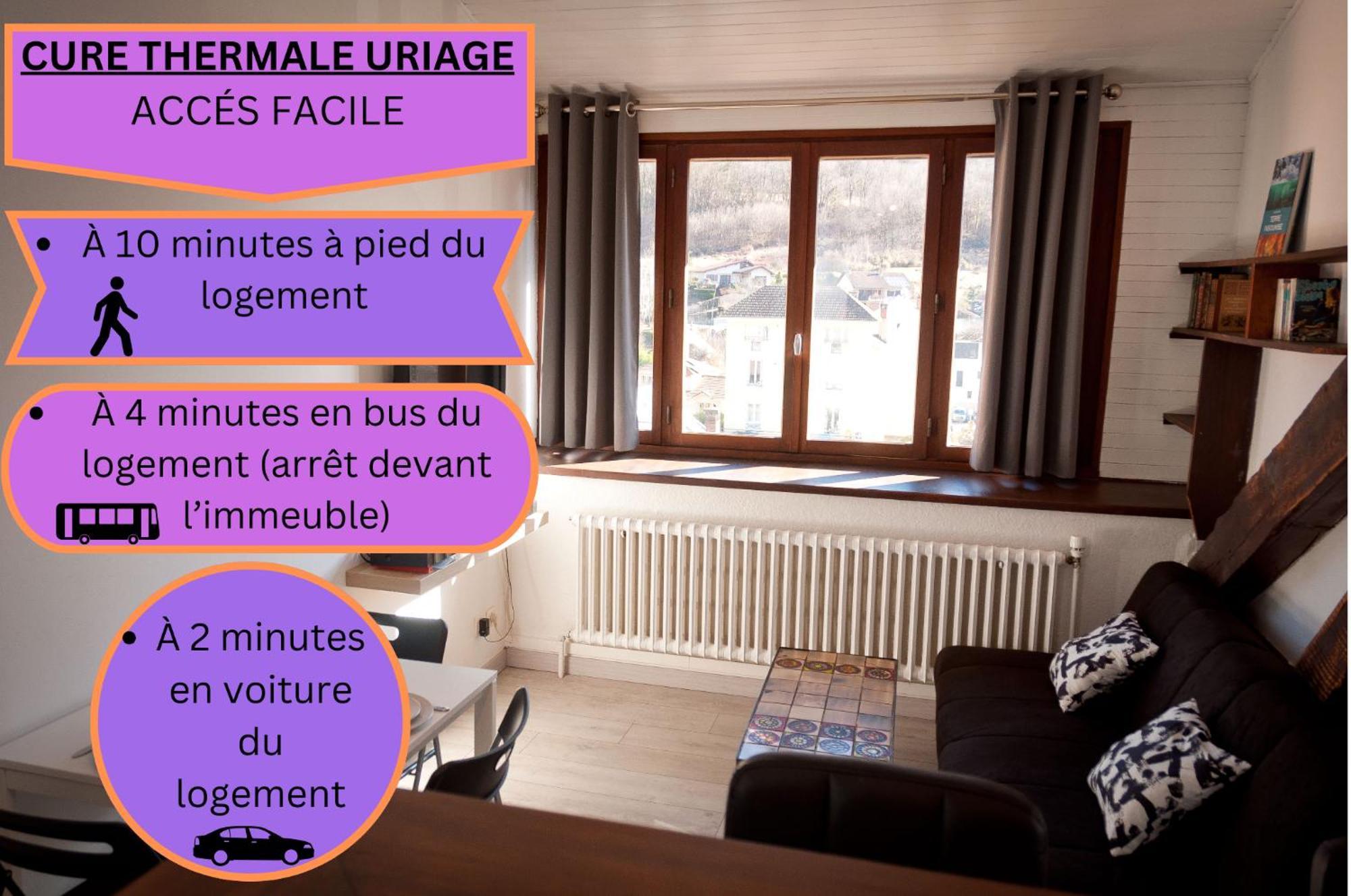 Le T2 Douillet D'uriage - Le Louvre - Cure Thermale Uriage- Proche Chamrousse - Jusqu'a 3 Personnes - Region Agreable En Toute Saison Apartment *
